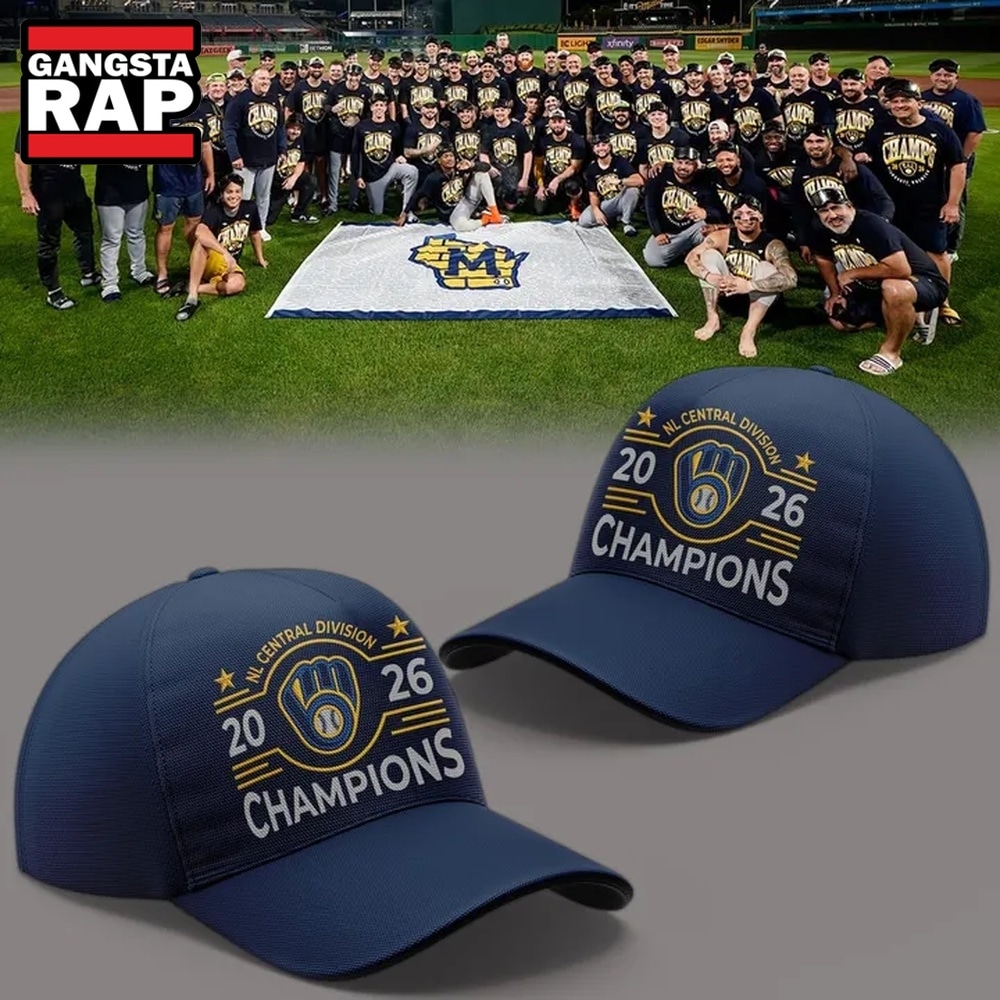 Milwaukee Brewers NL Central Division Champion Win Our Way 2026 Baseball Cap, Trending Baseball Cap Milwaukee Brewers NL Central Division Champion Win Our Way 2026 Baseball Cap
