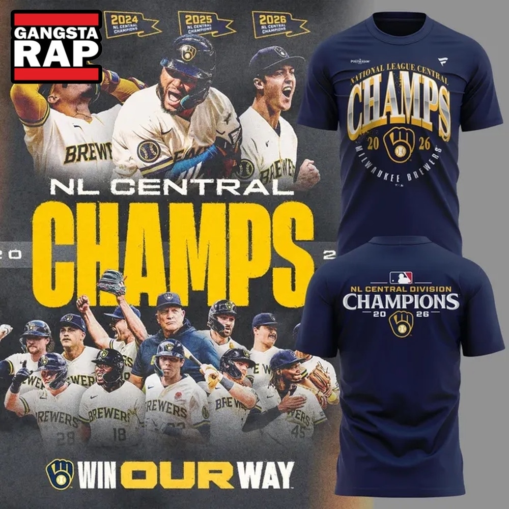 Milwaukee Brewers The FIRST 4 Peat in NL Central History 3D Shirt, Trending Design Shirt Milwaukee Brewers The First 4 Peat IN NL Central History 3D Shirt