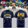 Milwaukee Brewers The FIRST 4 Peat in NL Central History T Shirt, Trending Design Shirt Milwaukee Brewers The First 4 Peat IN NL Central History T Shirt