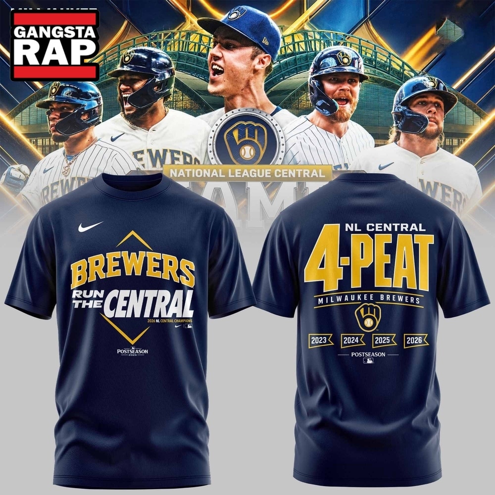 Milwaukee Brewers The FIRST 4 Peat in NL Central History T Shirt, Trending Design Shirt Milwaukee Brewers The First 4 Peat IN NL Central History T Shirt