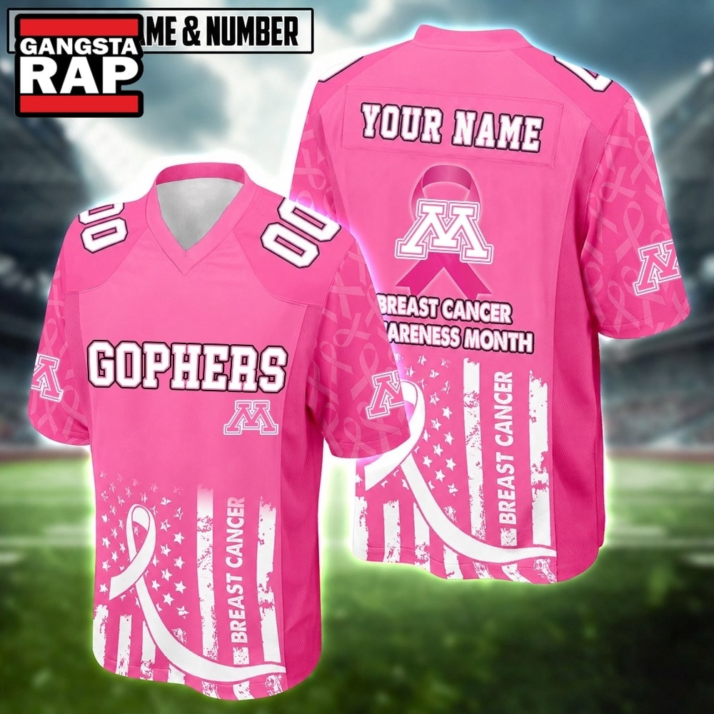 Minnesota Golden Gophers NCAA Breast Cancer Awareness Month 2026 Football Jersey, Trending Football Jersey Minnesota Golden Gophers NCAA Breast Cancer Awareness Month 2026 Football Jersey, Trending Football Jersey