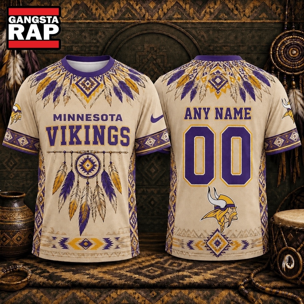 Minnesota Vikings 2026 NFL Native American Heritage 3D Shirt, Football New Design Shirt Minnesota Vikings 2026 Nfl Native American Heritage 3D Shirt