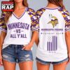 Minnesota Vikings NFL vs All Y' All United We Stand V Neck T Shirt, NFL V Neck T-Shirt Minnesota Vikings Nfl VS All Y All United WE Stand V Neck T Shirt