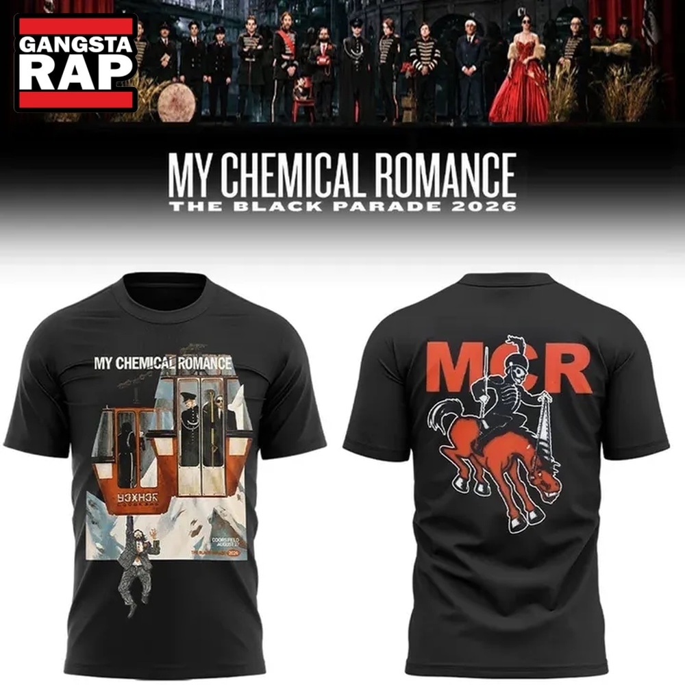 My Chemical Romance Long Live The Black Parade Tour US 2026 At Denver T Shirt, Trending 3D Music Shirt