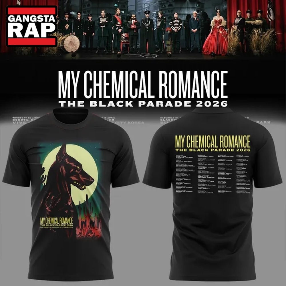 My Chemical Romance The Black Parade 2026 Exclusive Phoenix Event T Shirt, Trending 3D Music Shirt