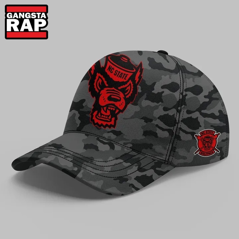 NC State Football Black Camo 2026 Cap, Trending Baseball Cap NC State Football Black Camo 2026 Cap, Trending Baseball Cap