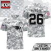 New England Patriots NFL Salute to Service Custom Name & Number Camo 3D Shirt, Football New Design Shirt New England Patriots Nfl Salute TO Service Custom Name Number Camo 3D Shirt