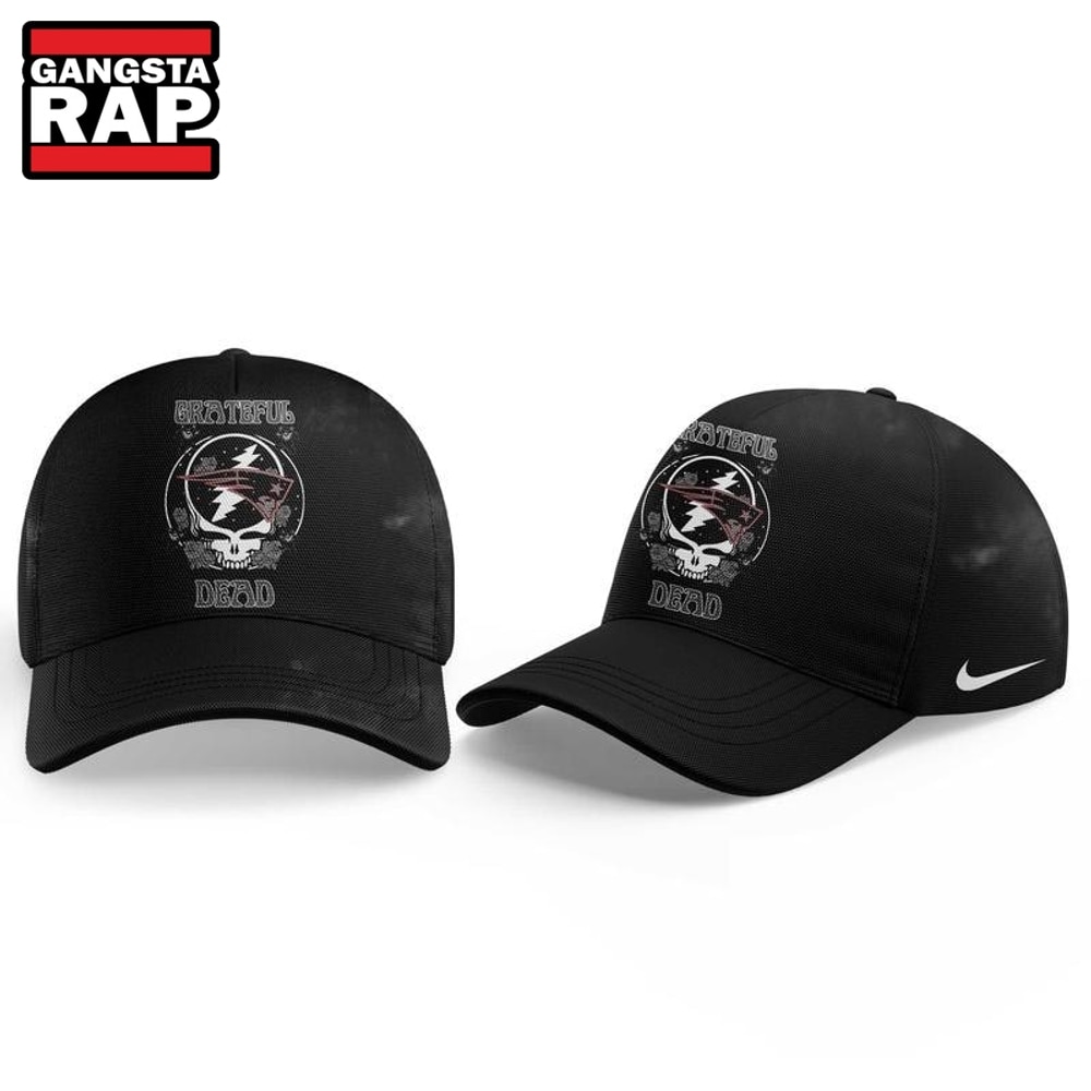 New England Patriots x Grateful Dead Night 2026 Cap, Trendy Music Baseball Cap New England Patriots X Grateful Dead Night 2026 Cap