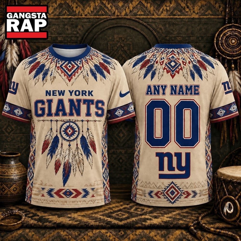 New York Giants 2026 NFL Native American Heritage 3D Shirt, Football New Design Shirt New York Giants 2026 Nfl Native American Heritage 3D Shirt