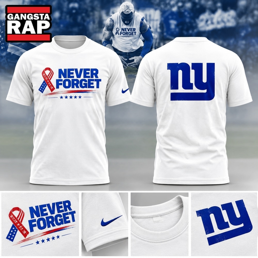 New York Giants Never Forget 2026 Graphic T Shirt, Trending Design Shirt New York Giants Never Forget 2026 Graphic T Shirt