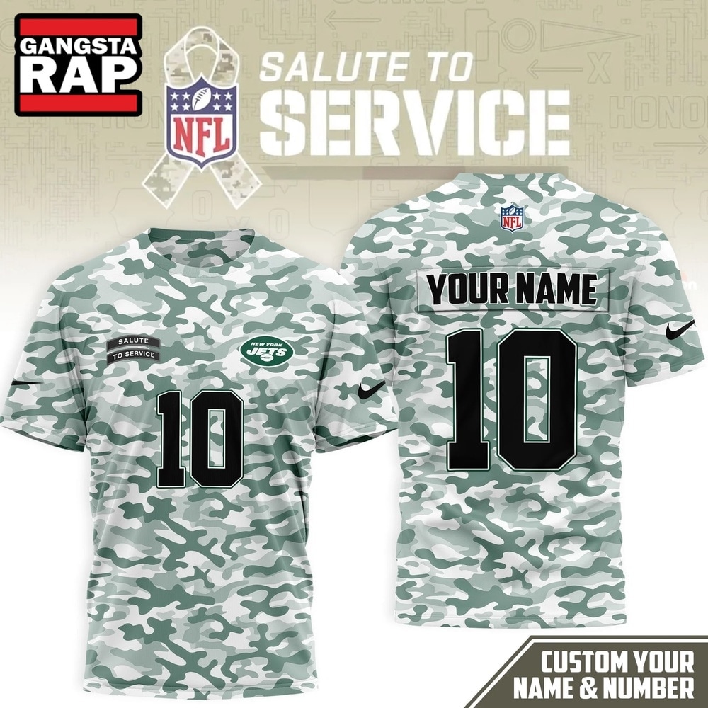 New York Jets 2026 NFL Salute to Service Camo New Design 3D Shirt, Football New Design Shirt New York Jets 2026 Nfl Salute TO Service Camo New Design 3D Shirt
