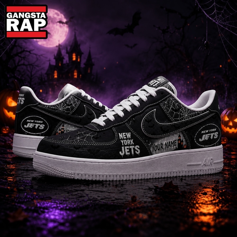 New York Jets NFL Fear The Team Halloween Air Force 1 Shoes Sneakers, NFL Air Force 1 Shoes New York Jets NFL Fear The Team Halloween Air Force 1 Shoes Sneakers, NFL Air Force 1 Shoes