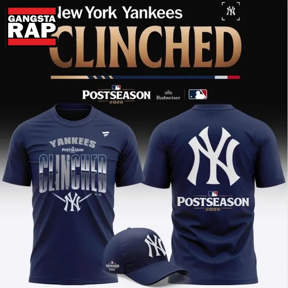 New York Yankees Postseason Clinched 2026 3D Shirt, Trending Design Shirt New York Yankees Postseason Clinched 2026 3D Shirt