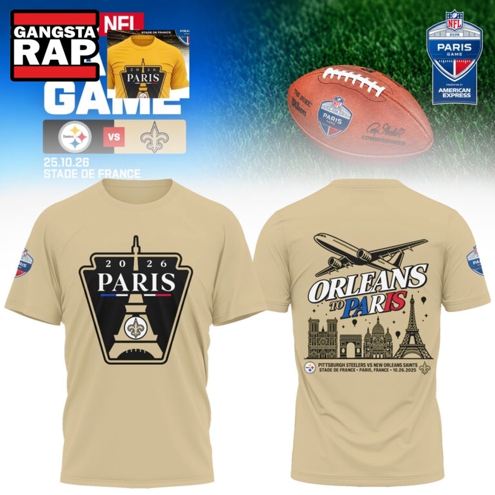 NFL Paris Game 2026 New Orleans Saints to Paris T Shirt, Trending Design Shirt NFL Paris Game 2026 New Orleans Saints to Paris T Shirt, Trending Design Shirt