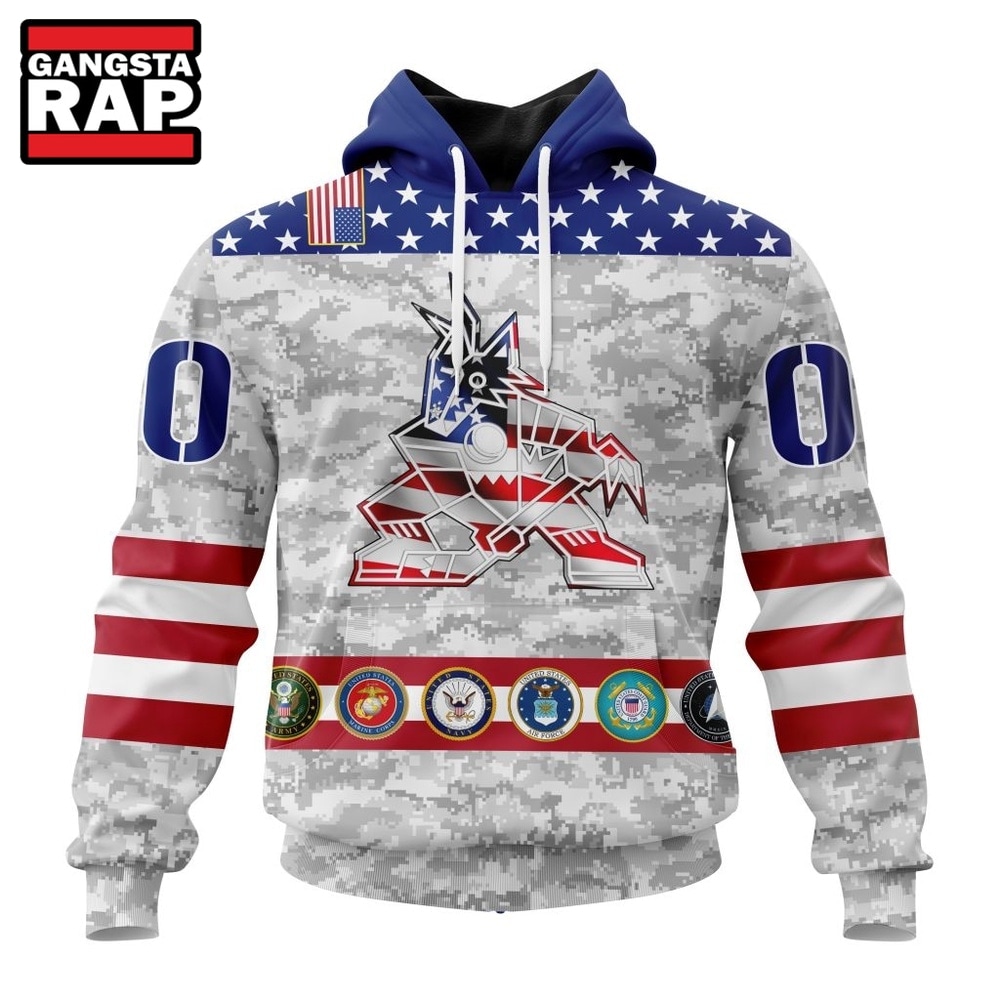 NHL Arizona Coyotes Armed Forces Appreciation Design Hoodie, T Shirt, NHL 3D Shirt Nhl Arizona Coyotes Armed Forces Appreciation Design Hoodie T Shirt 1