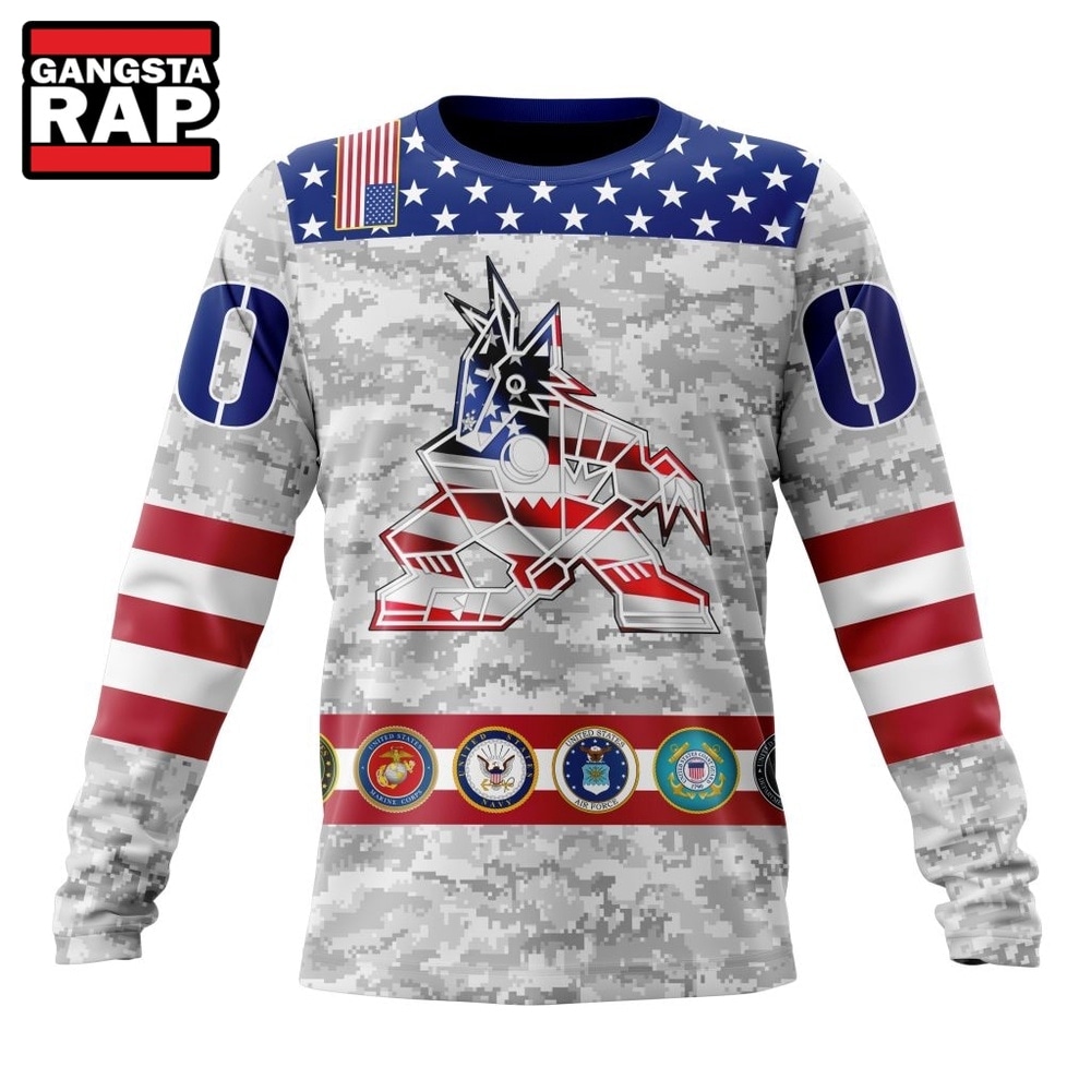 NHL Arizona Coyotes Armed Forces Appreciation Design Hoodie, T Shirt, NHL 3D Shirt NHL Arizona Coyotes Armed Forces Appreciation Design Hoodie, T Shirt, NHL 3D Shirt