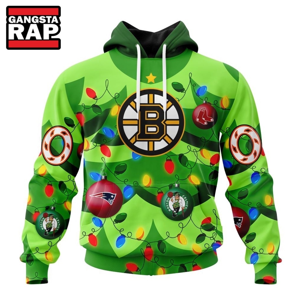 NHL Boston Bruins Specialized Christmass Tree Color And City's Sport Teams Hoodie, T Shirt, NHL 3D Shirt Nhl Boston Bruins Specialized Christmass Tree Color And City S Sport Teams Hoodie T Shirt 1