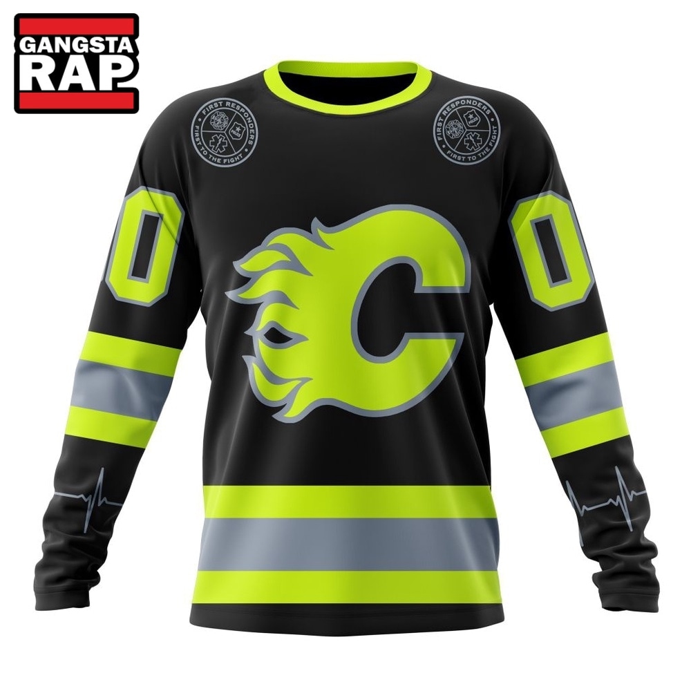 NHL Calgary Flames Specialized With FireFighter Uniforms Color Hoodie, T Shirt, NHL 3D Shirt NHL Calgary Flames Specialized With FireFighter Uniforms Color Hoodie, T Shirt, NHL 3D Shirt