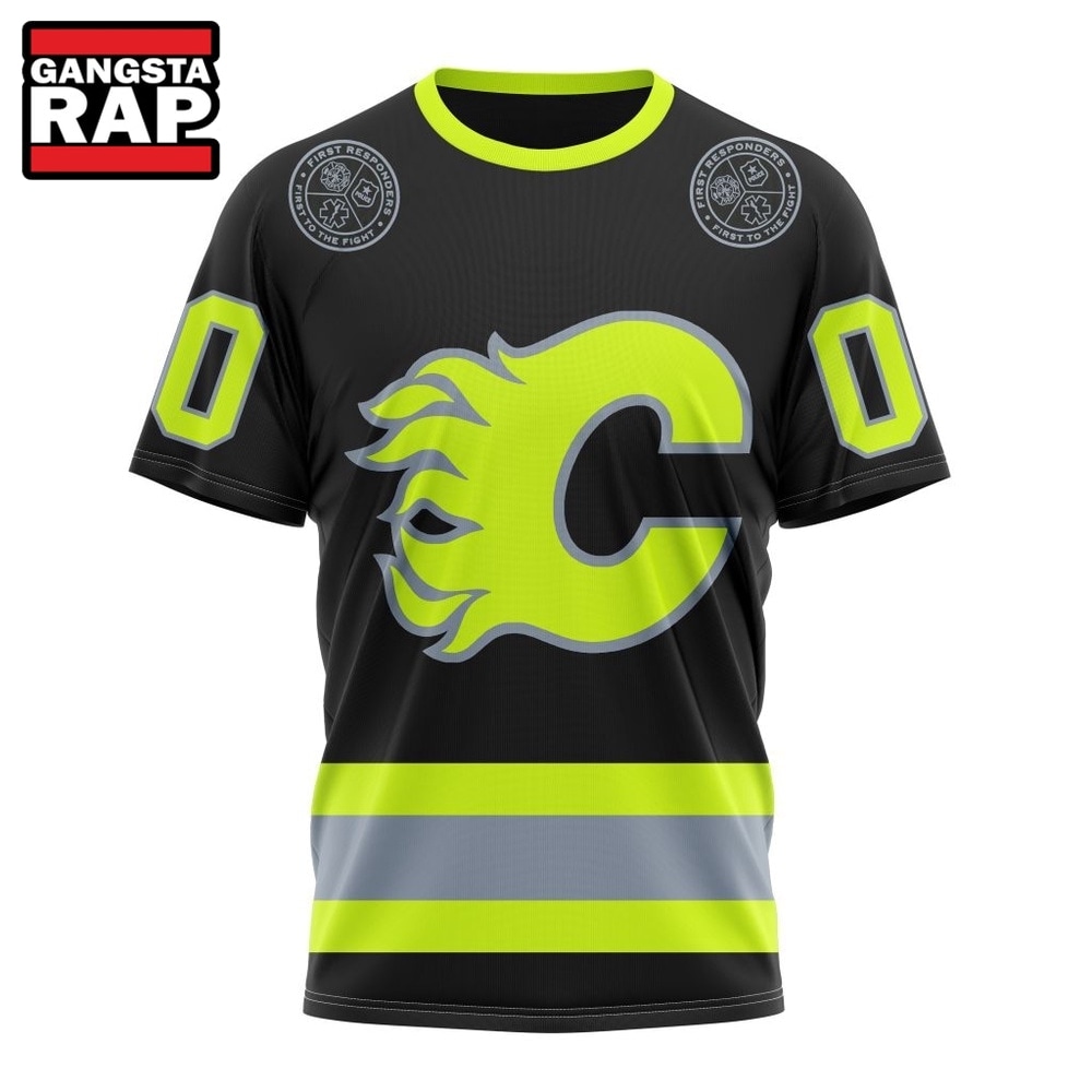 NHL Calgary Flames Specialized With FireFighter Uniforms Color Hoodie, T Shirt, NHL 3D Shirt NHL Calgary Flames Specialized With FireFighter Uniforms Color Hoodie, T Shirt, NHL 3D Shirt