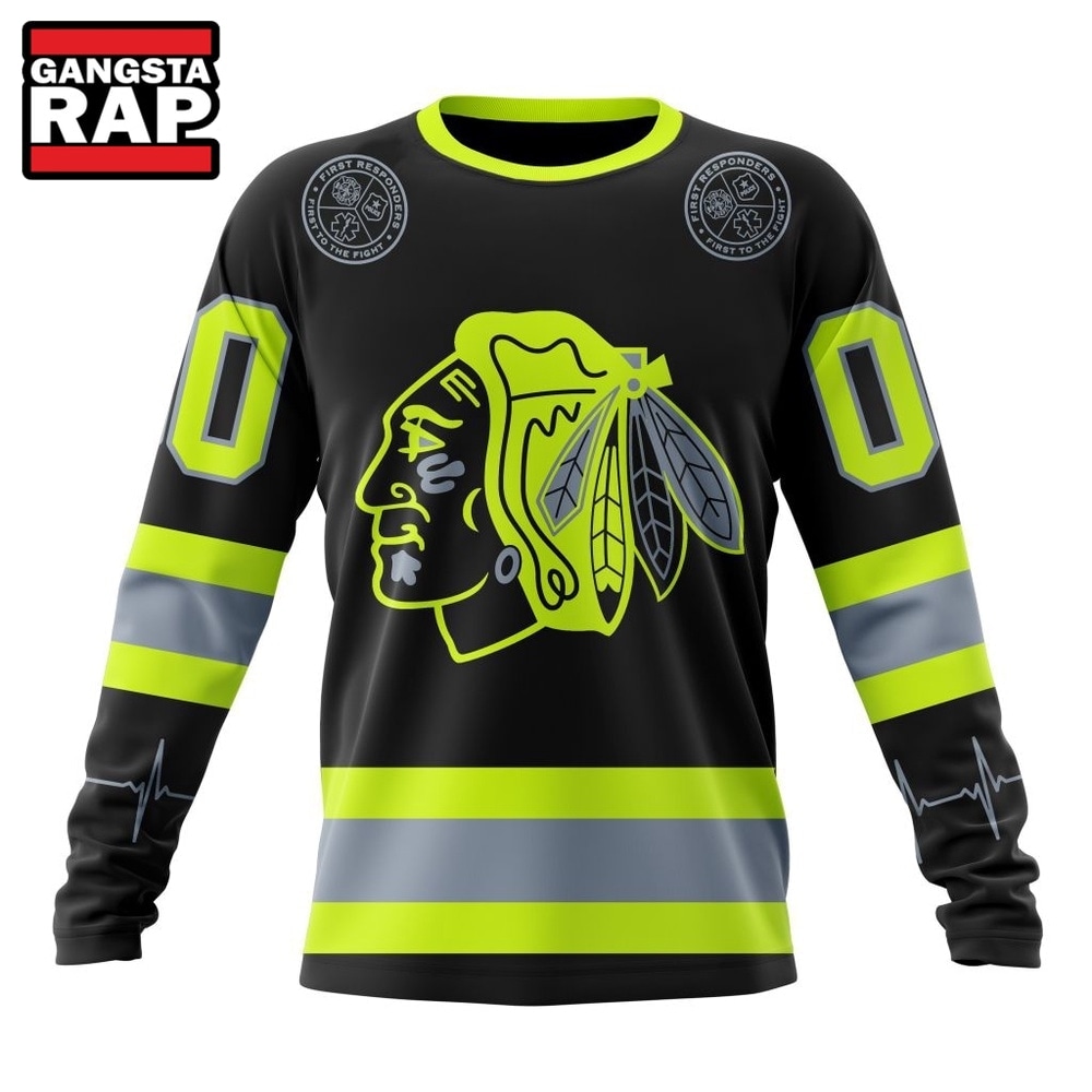 NHL Chicago BlackHawks Specialized With FireFighter Uniforms Color Hoodie, T Shirt, NHL 3D Shirt NHL Chicago BlackHawks Specialized With FireFighter Uniforms Color Hoodie, T Shirt, NHL 3D Shirt