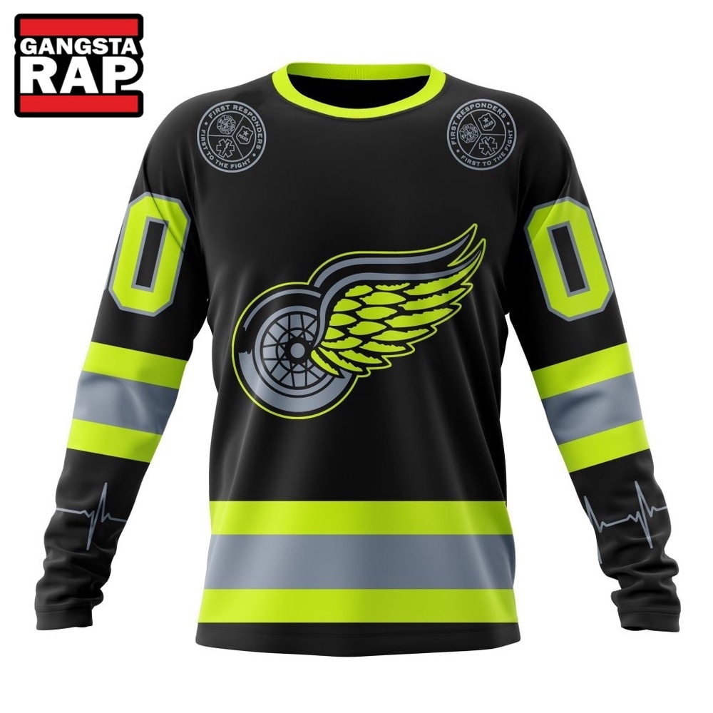 NHL Detroit Red Wings Specialized With FireFighter Uniforms Color Hoodie, T Shirt, NHL 3D Shirt NHL Detroit Red Wings Specialized With FireFighter Uniforms Color Hoodie, T Shirt, NHL 3D Shirt
