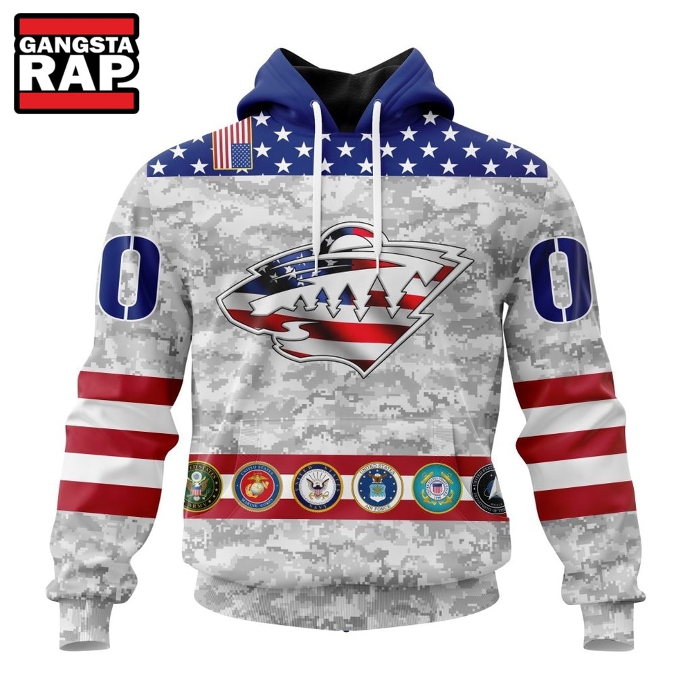 NHL Minnesota Wild Armed Forces Appreciation Design Hoodie, T Shirt, NHL 3D Shirt Nhl Minnesota Wild Armed Forces Appreciation Design Hoodie T Shirt 1