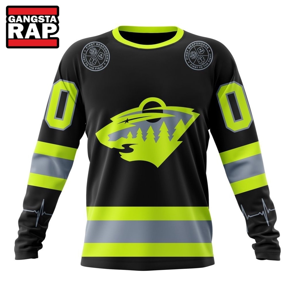NHL Minnesota Wild Specialized With FireFighter Uniforms Color Hoodie, T Shirt, NHL 3D Shirt NHL Minnesota Wild Specialized With FireFighter Uniforms Color Hoodie, T Shirt, NHL 3D Shirt