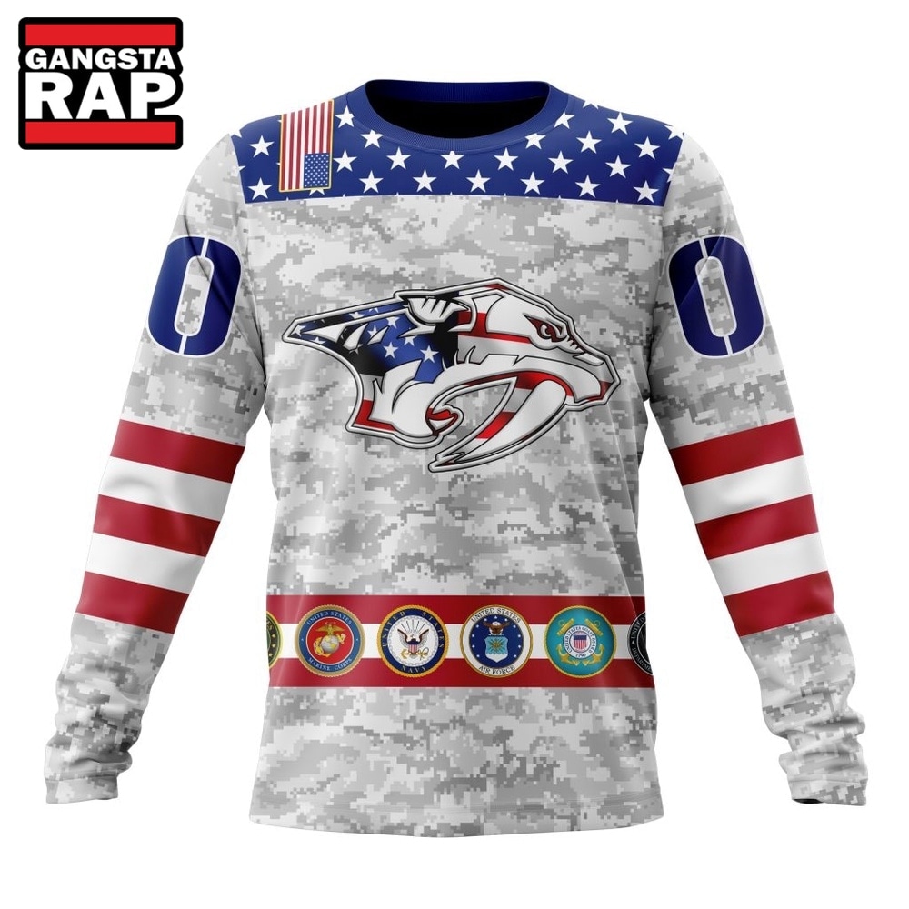 NHL Nashville Predators Armed Forces Appreciation Design Hoodie, T Shirt, NHL 3D Shirt NHL Nashville Predators Armed Forces Appreciation Design Hoodie, T Shirt, NHL 3D Shirt