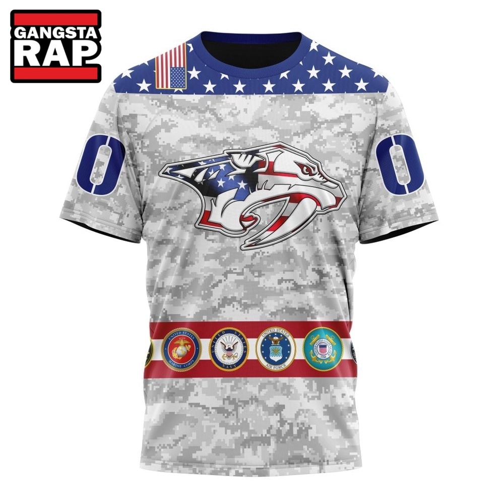 NHL Nashville Predators Armed Forces Appreciation Design Hoodie, T Shirt, NHL 3D Shirt NHL Nashville Predators Armed Forces Appreciation Design Hoodie, T Shirt, NHL 3D Shirt