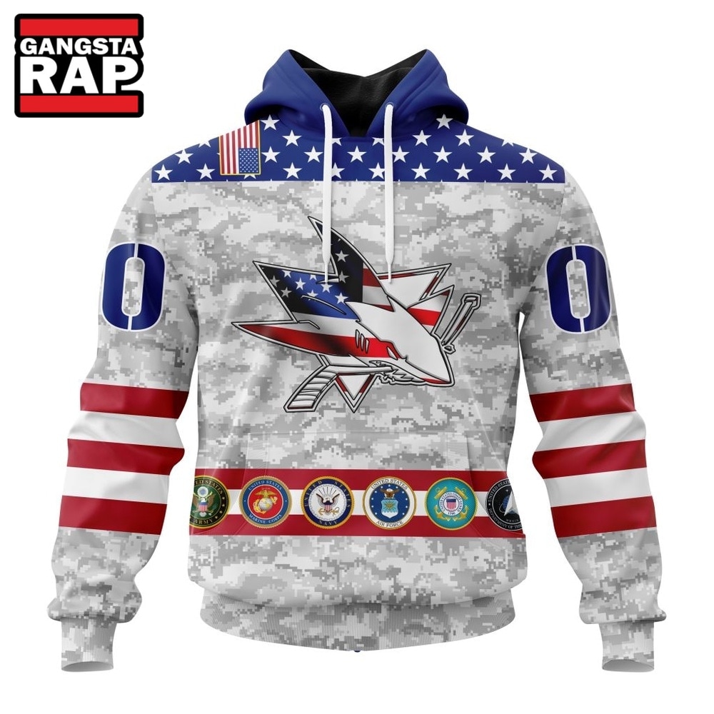 NHL San Jose Sharks Armed Forces Appreciation Design Hoodie, T Shirt, NHL 3D Shirt Nhl San Jose Sharks Armed Forces Appreciation Design Hoodie T Shirt 1