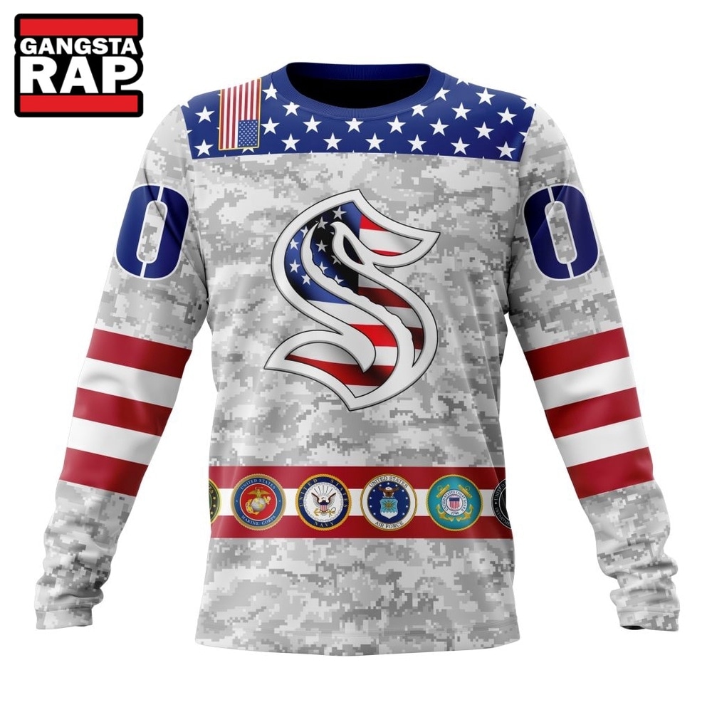 NHL Seattle Kraken Armed Forces Appreciation Design Hoodie, T Shirt, NHL 3D Shirt NHL Seattle Kraken Armed Forces Appreciation Design Hoodie, T Shirt, NHL 3D Shirt
