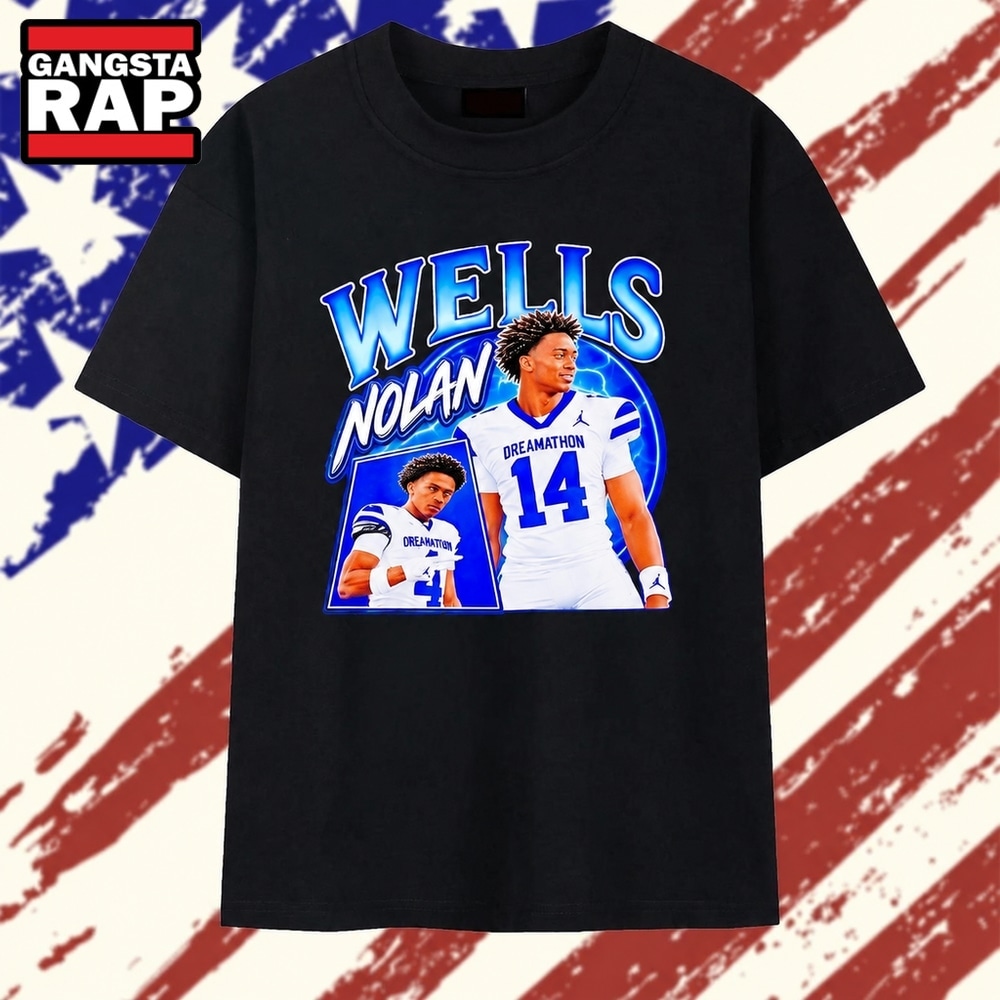 Nolan Wells Dreamathon 14 Football Player T Shirt, Trending 2D Shirt Nolan Wells Dreamathon 14 Football Player T Shirt