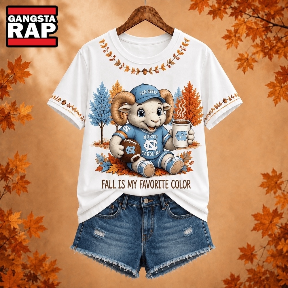 North Carolina Tar Heels NCAA Fall Is My Favorite Color Football Unisex 3D Shirt, NCAA 3D Shirt North Carolina Tar Heels NCAA Fall Is My Favorite Color Football Unisex 3D Shirt, NCAA 3D Shirt