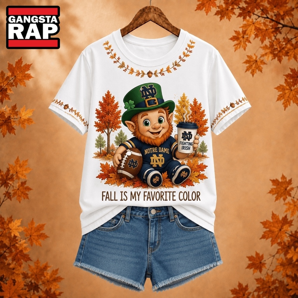 Notre Dame Fighting Irish NCAA Fall Is My Favorite Color Football Unisex 3D Shirt, NCAA 3D Shirt Notre Dame Fighting Irish NCAA Fall Is My Favorite Color Football Unisex 3D Shirt, NCAA 3D Shirt