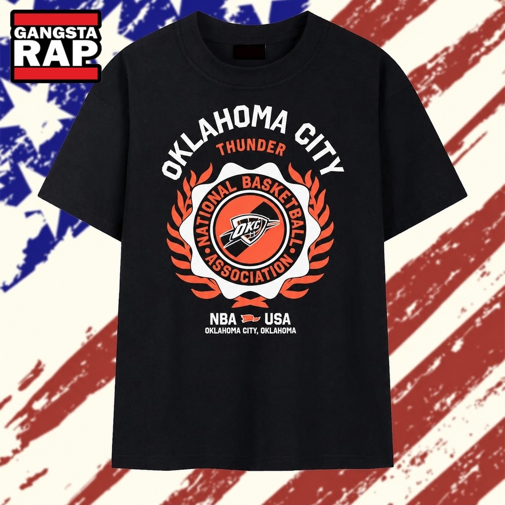 Oklahoma City Thunder National Basketball Association Logo T Shirt, Trending 2D Shirt Oklahoma City Thunder National Basketball Association Logo T Shirt