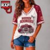 Oklahoma Sooners NCAA Floral Stadium Bow V Neck 3D T Shirt, NCAA V Neck T-Shirt 2 Oklahoma Sooners NCAA Floral Stadium Bow V Neck 3D T Shirt, NCAA V Neck T-Shirt Oklahoma Sooners Ncaa Floral Stadium Bow V Neck 3D T Shirt