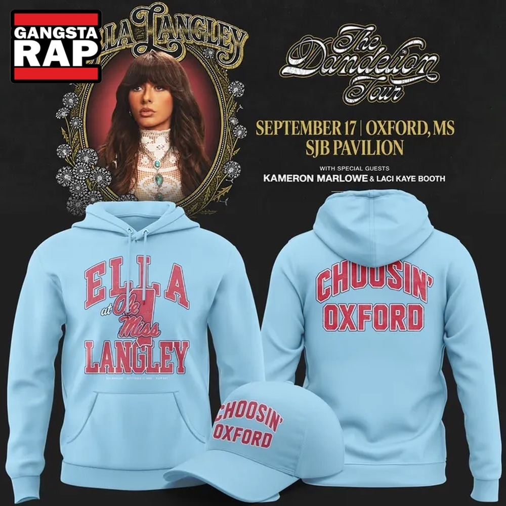 Ole Miss Rebels x Ella Langley The Dandelion Tour 2026 Hoodie, Trending 3D Music Shirt Ole Miss Rebels X Ella Langley The Dandelion Tour 2026 Hoodie