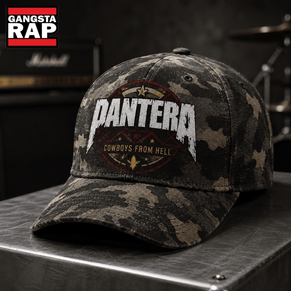 Pantera Cowboys Camo Classic Cap, Trendy Music Baseball Cap Pantera Cowboys Camo Classic Cap, Trendy Music Baseball Cap