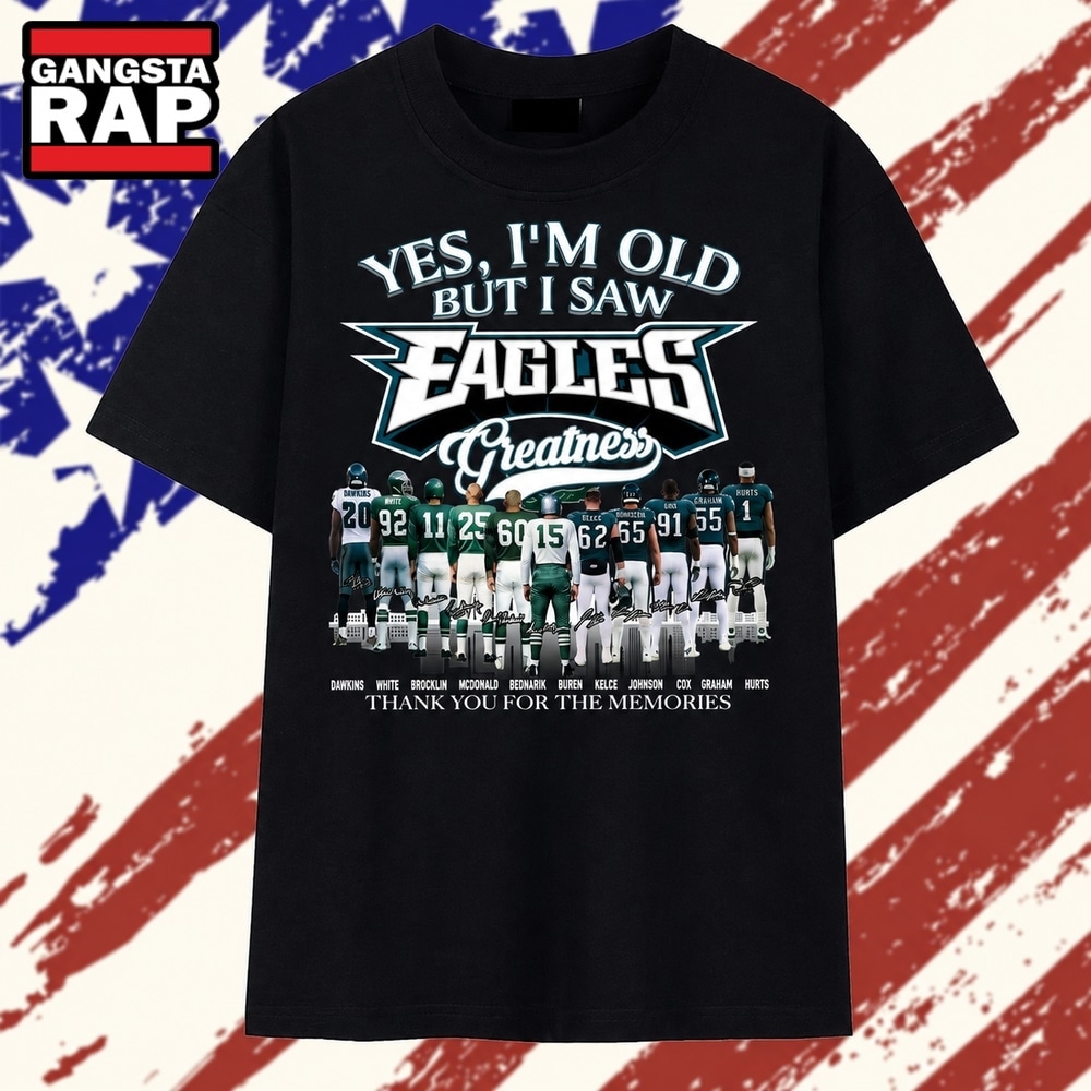 Philadelphia Eagles Merch Guide for Fans 4 Philadelphia Eagles Greatness Legends Signatures Football T Shirt, Trending 2D Shirt