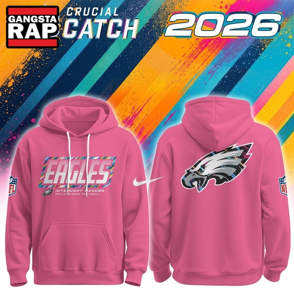 Philadelphia Eagles NFL 2026 Crucial Catch Limited Edition Pink Hoodie Shirt, Trending Design Shirt Philadelphia Eagles NFL 2026 Crucial Catch Limited Edition Pink Hoodie Shirt, Trending Design Shirt