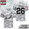 Philadelphia Eagles NFL Salute to Service Custom Name & Number Camo 3D Shirt, Football New Design Shirt Philadelphia Eagles Nfl Salute TO Service Custom Name Number Camo 3D Shirt