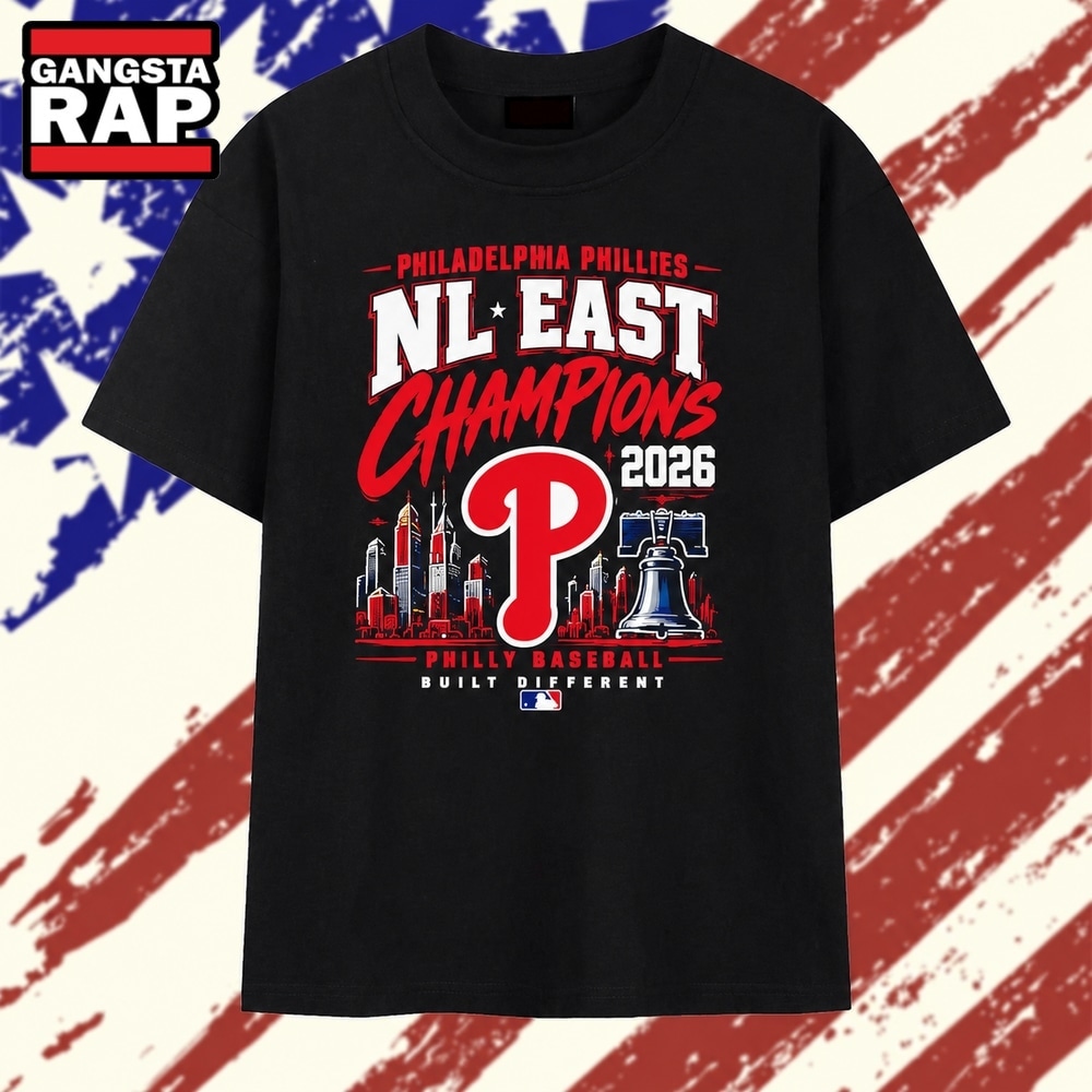 Philadelphia Phillies 2026 NL East Champions Philly Baseball Built Different T Shirt, Trending 2D Shirt Philadelphia Phillies 2026 NL East Champions Philly Baseball Built Different T Shirt, Trending 2D Shirt