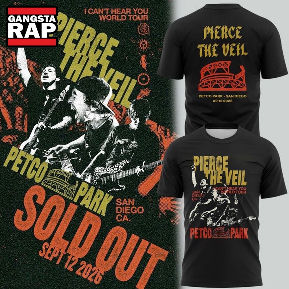 Pierce The Veil I Can’t Hear You World Tour 2026 T Shirt, Trending 3D Music Shirt Pierce The Veil I Can’t Hear You World Tour 2026 T Shirt, Trending 3D Music Shirt