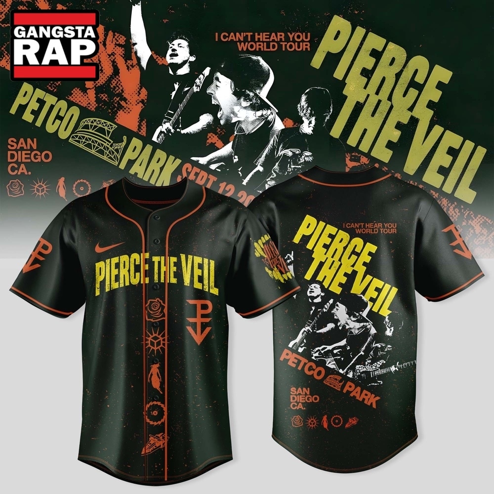 Pierce The Veil I Can’t Hear You World Tour Finale Exclusive Baseball Jersey, Trending Music Jersey Pierce The Veil I Can T Hear You World Tour Finale Exclusive Baseball Jersey
