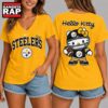 Pittsburgh Steelers NFL Hello Kitty Football V Neck T Shirt, NFL V Neck T-Shirt 2 Pittsburgh Steelers NFL Hello Kitty Football V Neck T Shirt, NFL V Neck T-Shirt Pittsburgh Steelers Nfl Hello Kitty Football V Neck T Shirt