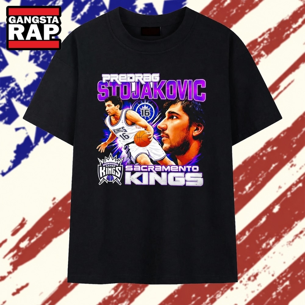 Predrag Stojakovic Sacramento Kings 16 NBA T Shirt, Trending 2D Shirt Predrag Stojakovic Sacramento Kings 16 NBA T Shirt, Trending 2D Shirt