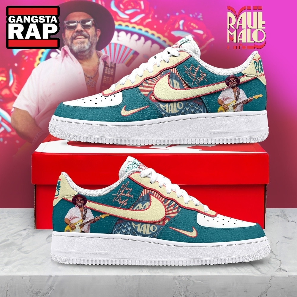 Raul Malo Country Singer Custom Air Force 1 Shoes, Teal & Red Graphic Sneakers, Music Air Force 1 Shoes Raul Malo Country Singer Custom Air Force 1 Shoes, Teal & Red Graphic Sneakers, Music Air Force 1 Shoes