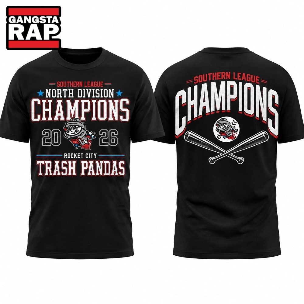 Rocket City Trash Pandas Southern League North Division Championship 2026 T Shirt, Trending Design Shirt Rocket City Trash Pandas Southern League North Division Championship 2026 T Shirt, Trending Design Shirt