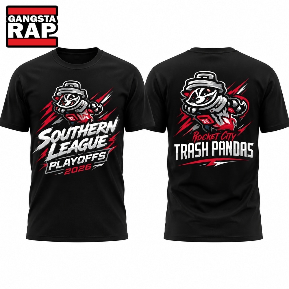 Rocket City Trash Pandas Southern League Playoffs 2026 T Shirt, Trending Design Shirt Rocket City Trash Pandas Southern League Playoffs 2026 T Shirt
