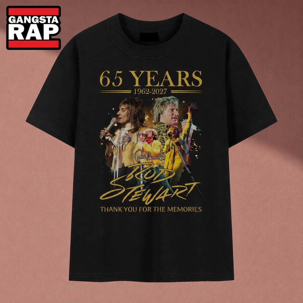 Rod Stewart 65 Years 1962 2027 Signatures Graphic T Shirt, Music 2D Shirt Rod Stewart 65 Years 1962 2027 Signatures Graphic T Shirt, Music 2D Shirt